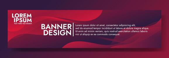 abstract banner design template with waves vector