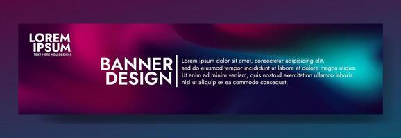 abstract banner design template with blurred background vector