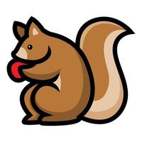 Cute Squirrel on white background vector