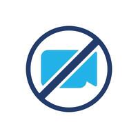 camera mute colored icon design good for web or mobile app vector