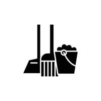 cleaning tools solid icon design good for web or mobile app vector