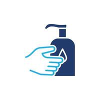 hand sanitizer colored icon design good for web or mobile app vector