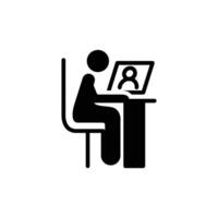 call solid icon design good for web or mobile app vector