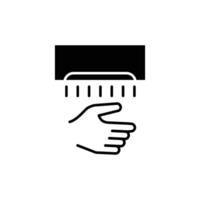 automatic hand dryer solid icon design good for web or mobile app vector