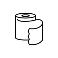 toilet tissue thin outline icon design good for web or mobile app vector