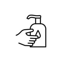 hand sanitizer thin outline icon design good for web or mobile app vector