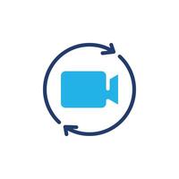 camera rotation colored icon design good for web or mobile app vector