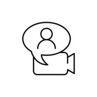 chating thin outline icon design good for web or mobile app vector