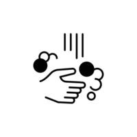 hand washing solid icon design good for web or mobile app vector