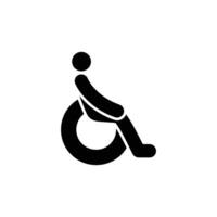 disability wheel chair solid icon design good for web or mobile app vector
