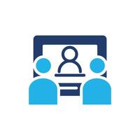 webinar solid icon design good for web or mobile app vector