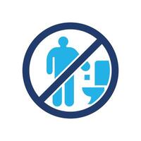 no garbage in the toilet colored icon design good for web or mobile app vector
