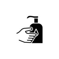 hand sanitizer solid icon design good for web or mobile app vector