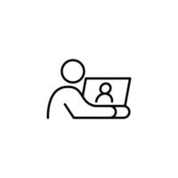 people use call thin outline icon design good for web or mobile app vector