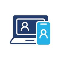 online meeting colored icon design good for web or mobile app vector