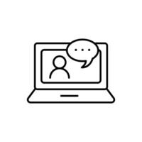 consult thin outline icon design good for web or mobile app vector