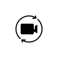 camera rotation solid icon design good for web or mobile app vector