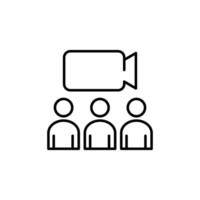 webinar thin outline icon design good for web or mobile app vector