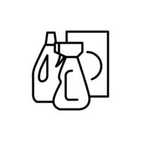 cleaning suplies thin outline icon design good for web or mobile app vector