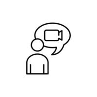 chating thin outline icon design good for web or mobile app vector