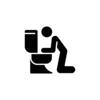 vomiting solid icon design good for web or mobile app vector