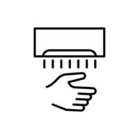 automatic hand dryer thin outline icon design good for web or mobile app vector