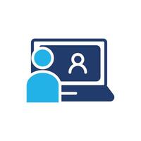 online meeting colored icon design good for web or mobile app vector