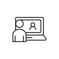 online meeting thin outline icon design good for web or mobile app vector