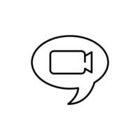 chating thin outline icon design good for web or mobile app vector