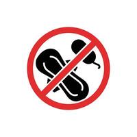 do not throw feminine sanitary pad and tampon solid icon design good for web or mobile app vector
