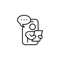 call thin outline icon design good for web or mobile app vector