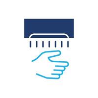 automatic hand dryer colored icon design good for web or mobile app vector