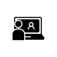 online meeting solid icon design good for web or mobile app vector