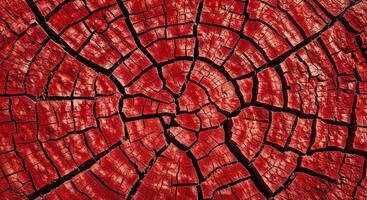 A close up of a tree stump with a red background photo