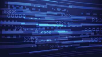 futuristic background with digital line and blue lighting effect vector