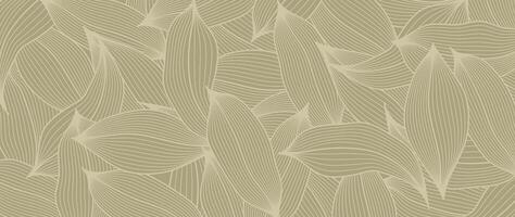 Abstract foliage line art background. vector