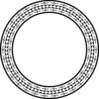 Samoan Pattern Border with Spear head and Malu motifs vector
