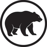 various bear silhouettes on the white background vector