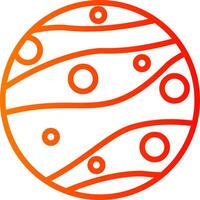 Mars Line Gradient Icon vector