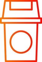 Recycle Bin Line Gradient Icon vector