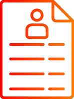 CV Line Gradient Icon vector