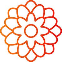 Dahlia Line Gradient Icon vector