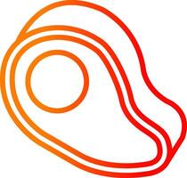 Steak Line Gradient Icon vector