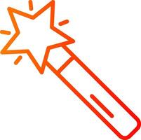 Magic Wand Line Gradient Icon vector