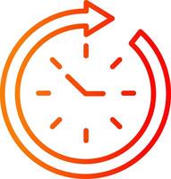 Time Management Line Gradient Icon vector