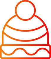 Winter Hat Line Gradient Icon vector
