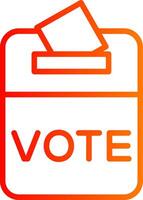 Voting Line Gradient Icon vector