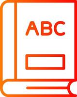 Alphabet Line Gradient Icon vector