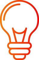 Bulb Line Gradient Icon vector