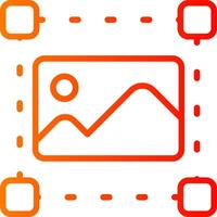 Image Line Gradient Icon vector